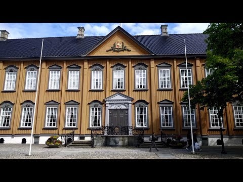 Tour inside of Stiftsgården Wooden Palace in Trondheim, Norway