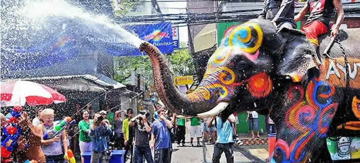 Das thailändische Neujahrsfest Songkran